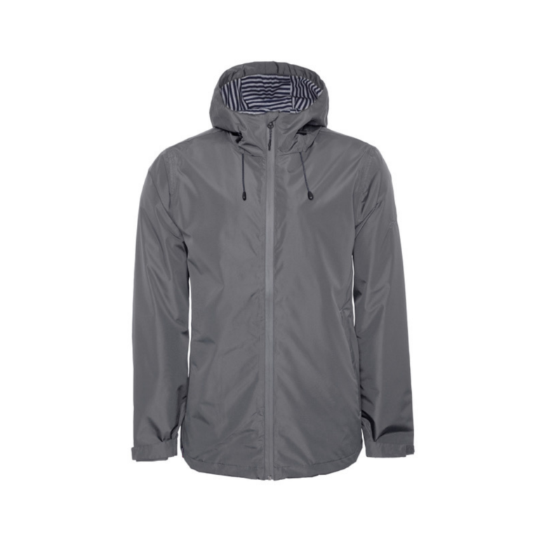 parka-homme-tendance-zip-étanche-avec-capuche-gris-homme-breizhocean-paimpont-face