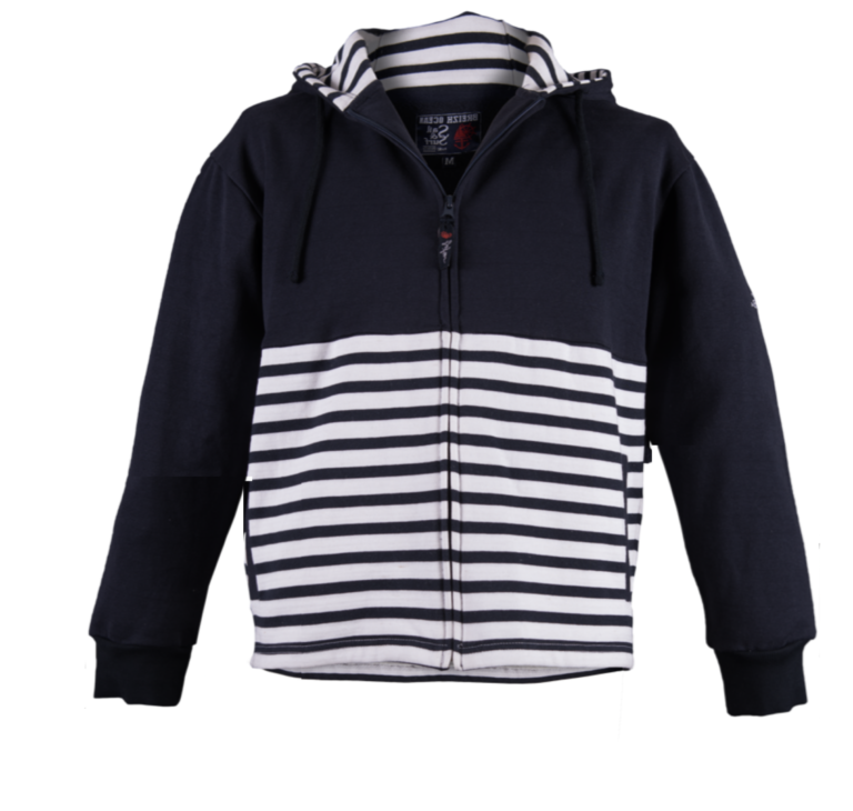 veste-à-capuche-enfant-mi-uni-mi-rayé-blanc-marine-brest-breizh-ocean-face