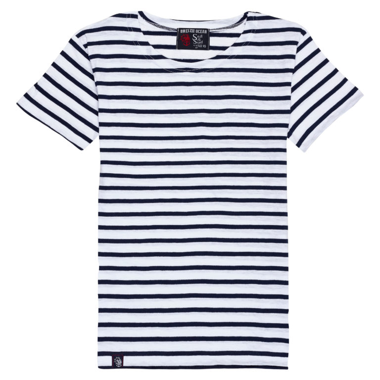 marinière-manches-courtes-mixte-blanc-marine-breizhocean-dinard-face