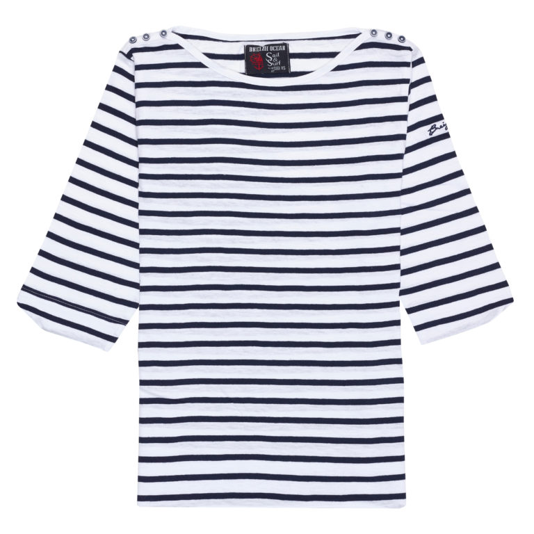 marinière-manches-longues-femme-col-bateau-blanc-marine-brehat-breizhocean-face