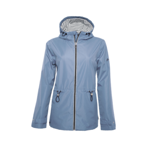 parka-imperméable-femme-avec-capuche-bleu-ciel-intérieur-rayé-breizhocean-paimpol-face