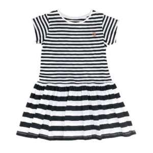 robe-enfant-fille-rayé-blanc-marine-breizhocean-froufrou-face