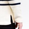 Women's straight-cut sweater Binic white navy Breizh Océan zoom bottom
