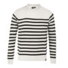 BONO-pull-rayue-vêtement marin-homme-écru marine