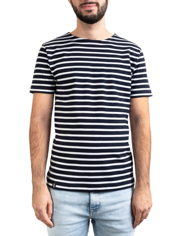 marinière-tshirt-manches-courtes-marine-blanc-breizhocean-garlan-photo-vêtement-marin-homme