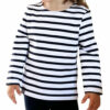 Marinière_manches_longues_vêtement_enfant_blanc_marine_groix_breizhocean_face_photo