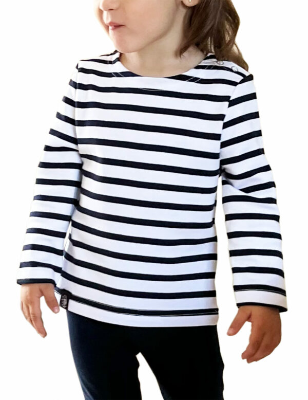Marinière_manches_longues_vêtement_enfant_blanc_marine_groix_breizhocean_face_photo