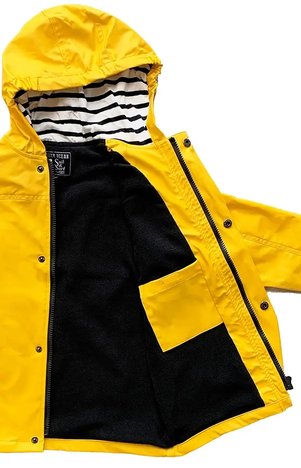 Ciré imperméable enfant,Jaune, mixte, Breizh Océan, Artic enf. Intérieur polaire, vue de face