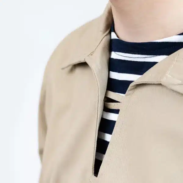 Vareuse, homme, femme, couleur sable, Breizh Océan, Trinité, zoom col