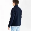 Veste manches longues homme CROZON à fermeture éclaire couleur marine, vue de dos.