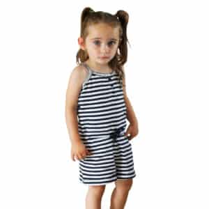 combinaison-pour-enfant-blanc-marine-fille-rayé-breizhocean-combi-kid-vue de face