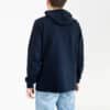 Sweat, marine, poches rayées, homme, Breizh Océan, Meen. Sweat zippé, molleton, coupe droite, vetement marin, vue de dos.