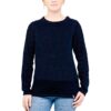 Pull femme coupe droite Binic uni marine Breizh Océan