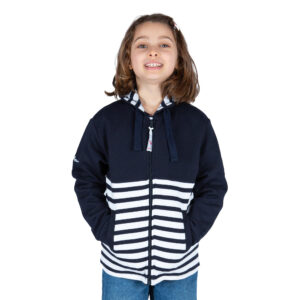 veste-à-capuche-enfant-fille-mi-uni-mi-rayé-blanc-marine-brest-breizh-ocean-face