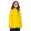 Ciré imperméable enfant fille, Jaune, Breizh Océan, Lannion. Jersey rayé col montant, vue de face