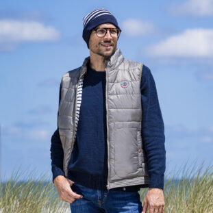 LORIENT - Doudoune Homme sans manches intérieur rayé